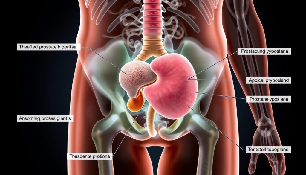 Benign prostatic hyperplasia diagram