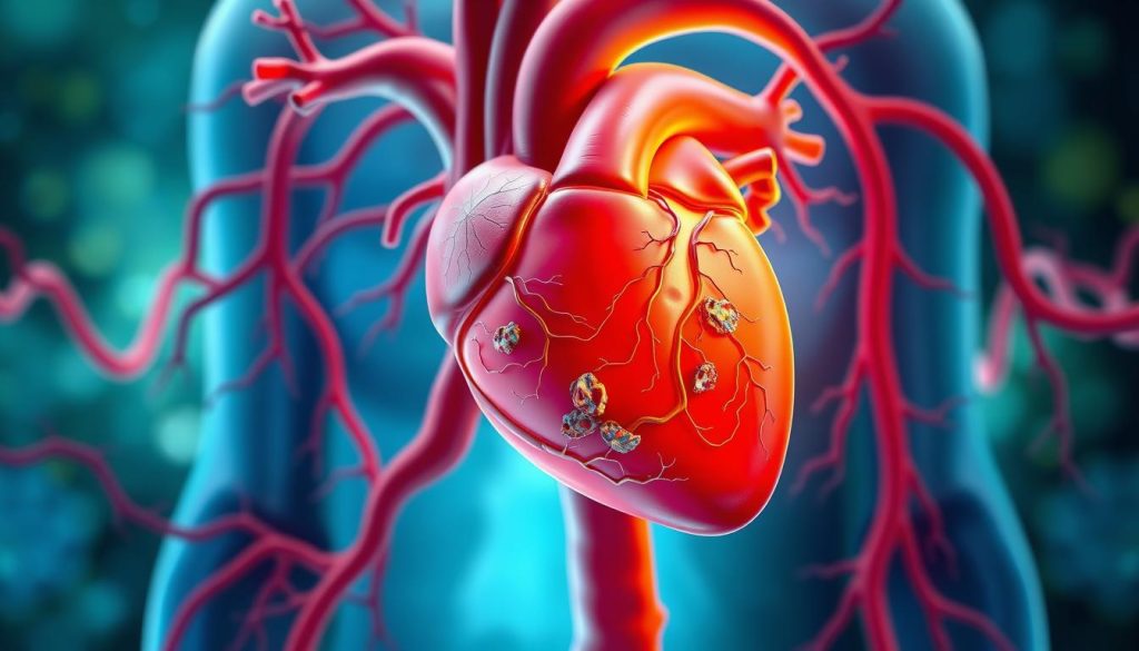 Coronary artery disease illustration