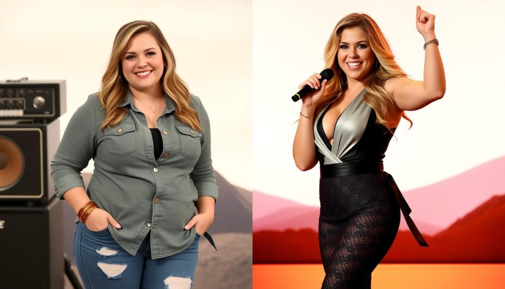 Kelly Clarkson before and after