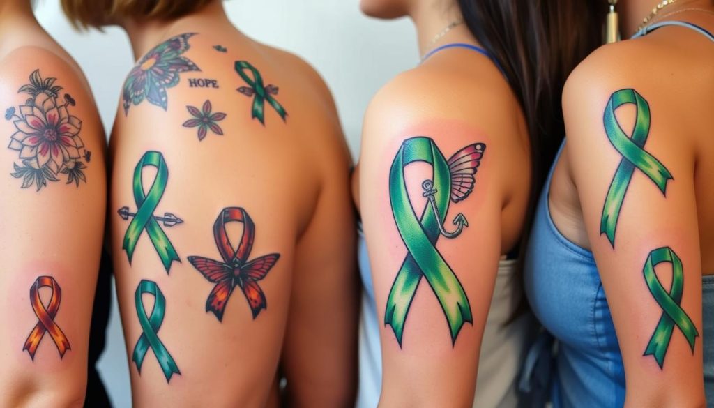 Personalized Lymphoma Ribbon Tattoos