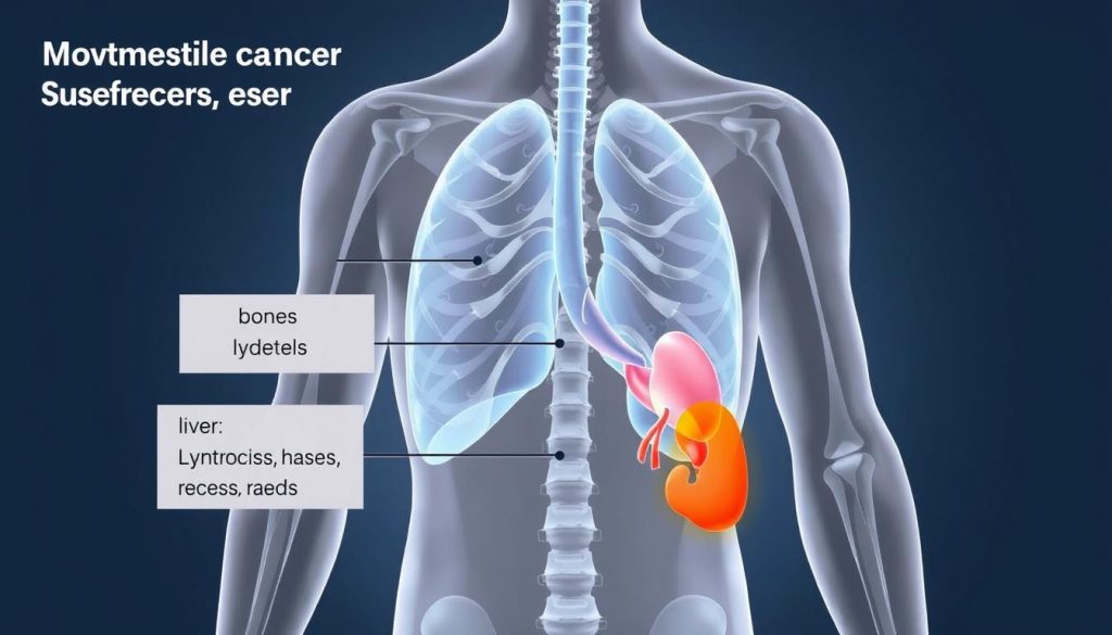 Prostate cancer metastasis sites