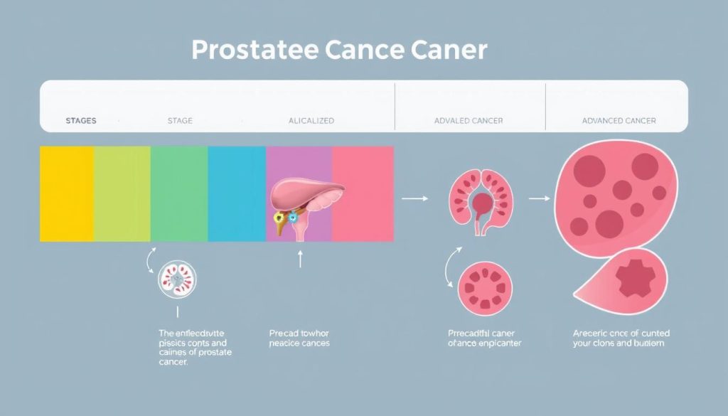 Prostate cancer stages diagram