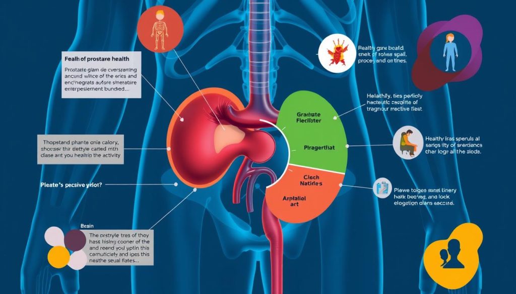 Prostate health and sexual activity diagram