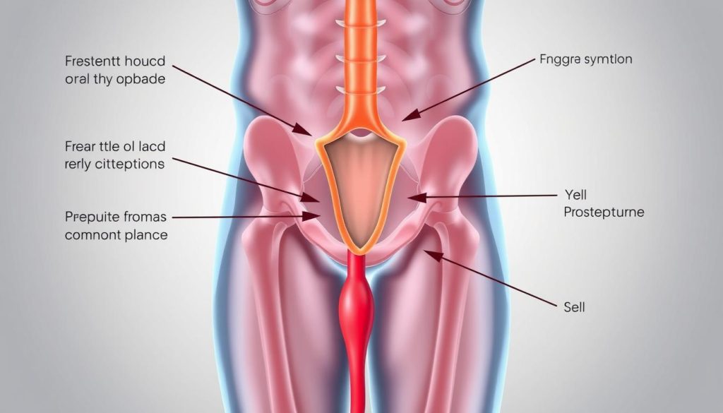 Prostate symptoms illustration