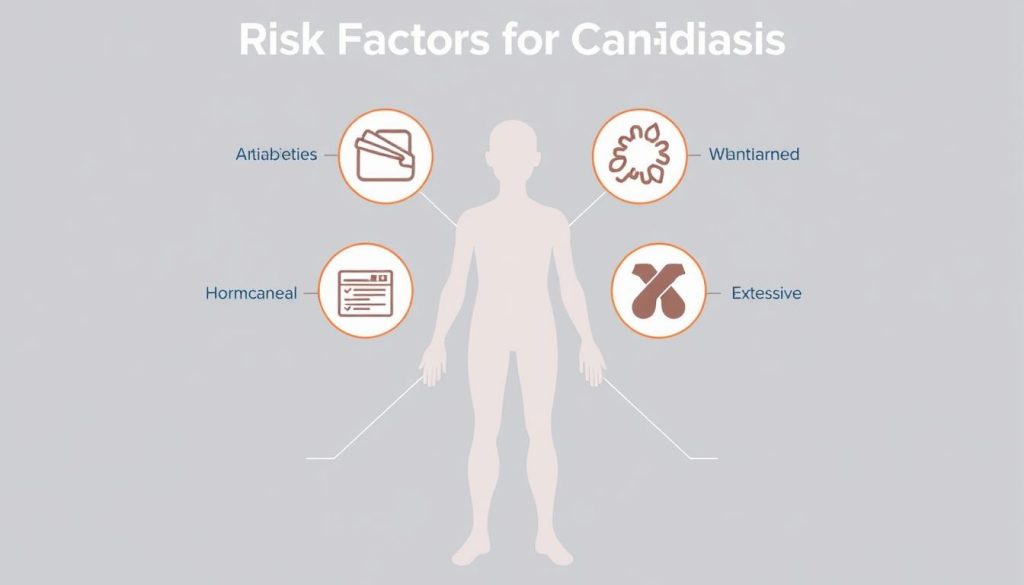 Risk Factors for Candidiasis Diagram