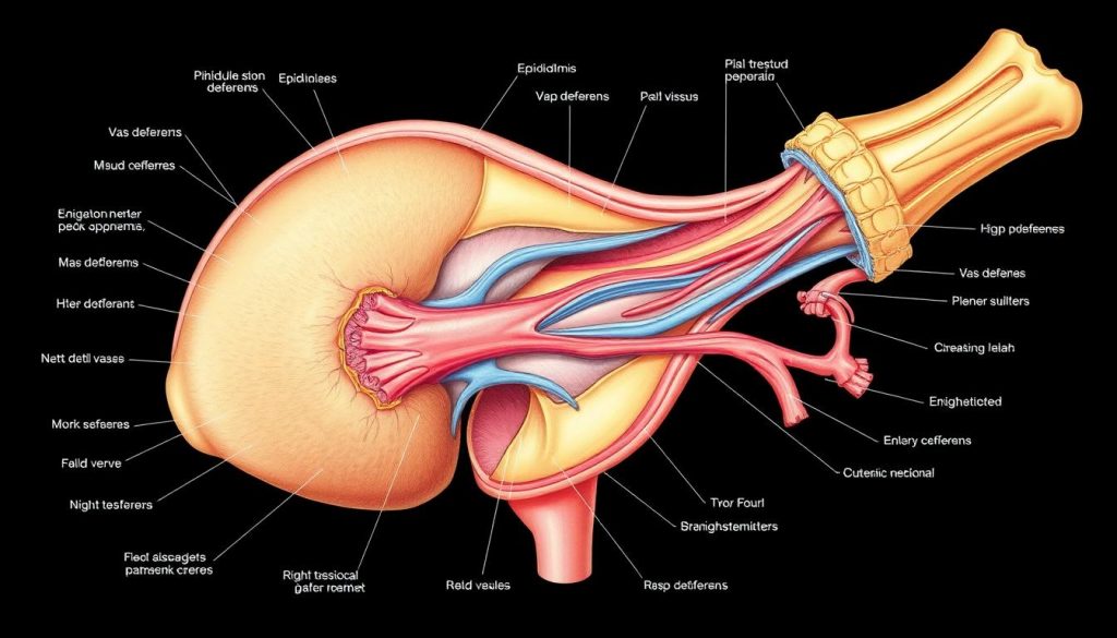 Anatomical diagram of right testicle