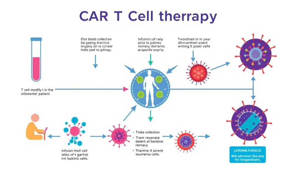 CAR T cell therapy process infographic