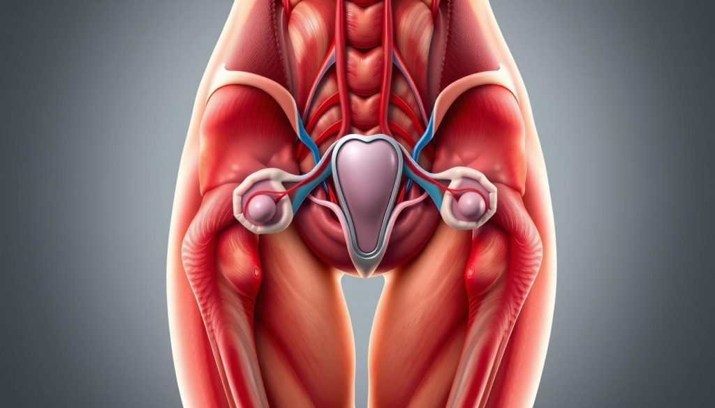 Detailed anatomy of the female groin