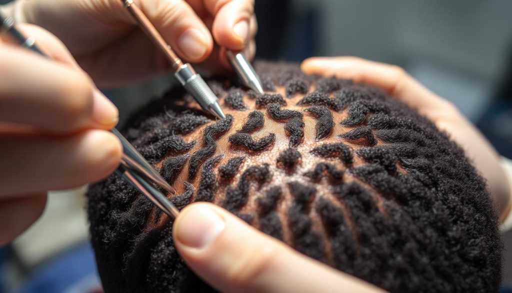 Hair transplant for black men using FUE technique