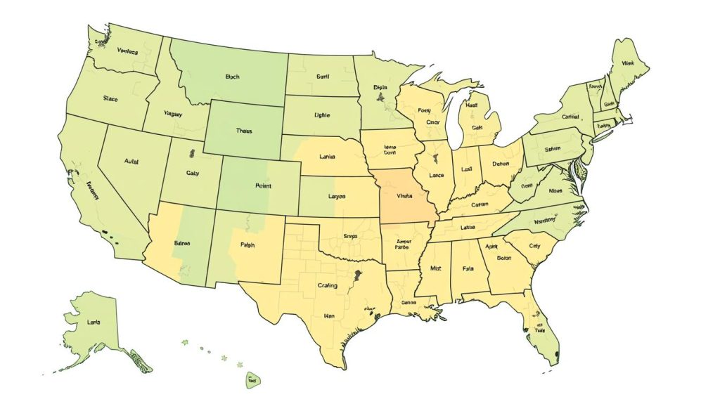 Map showing autism prevalence by state