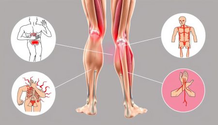 Pain in upper calf behind knee illustration