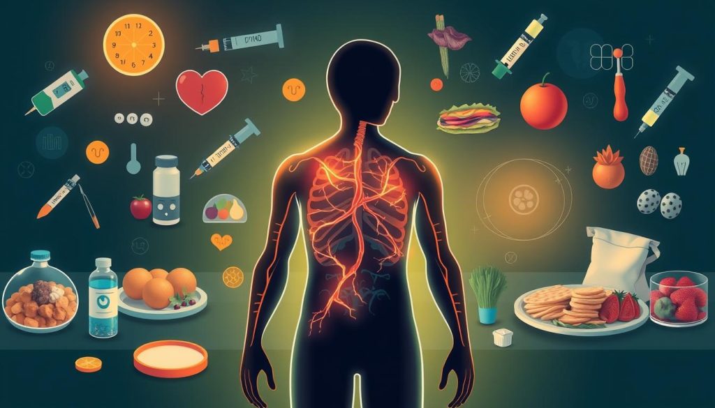 Visual depiction of the meaning of mellitus in diabetes