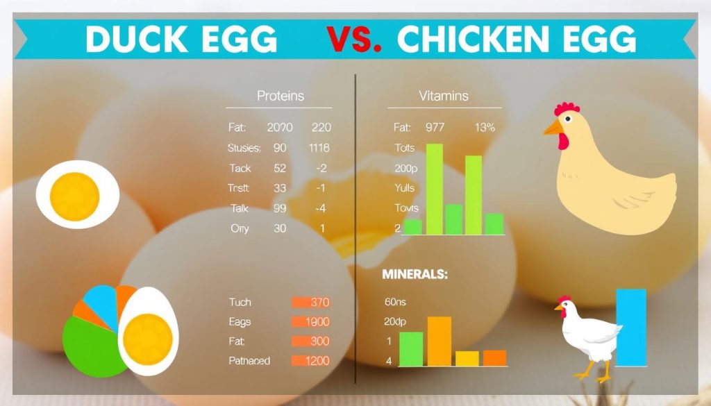 duck egg nutrients comparison chart