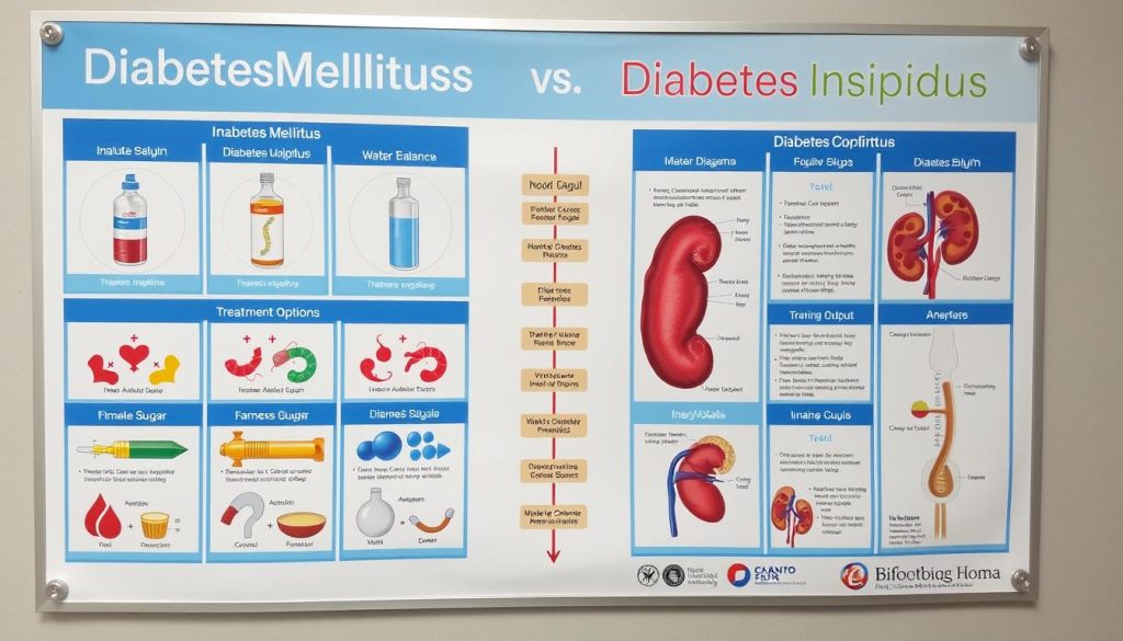 insipidus vs mellitus diabetes