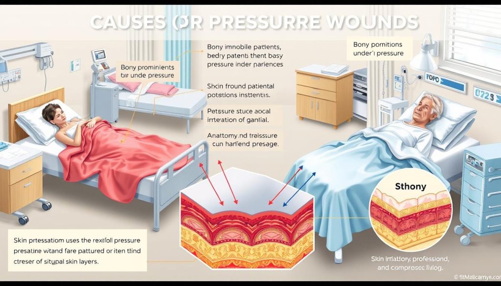 pressure wound causes