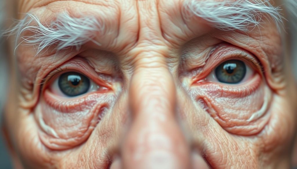 Aging eyelids and vision impairment