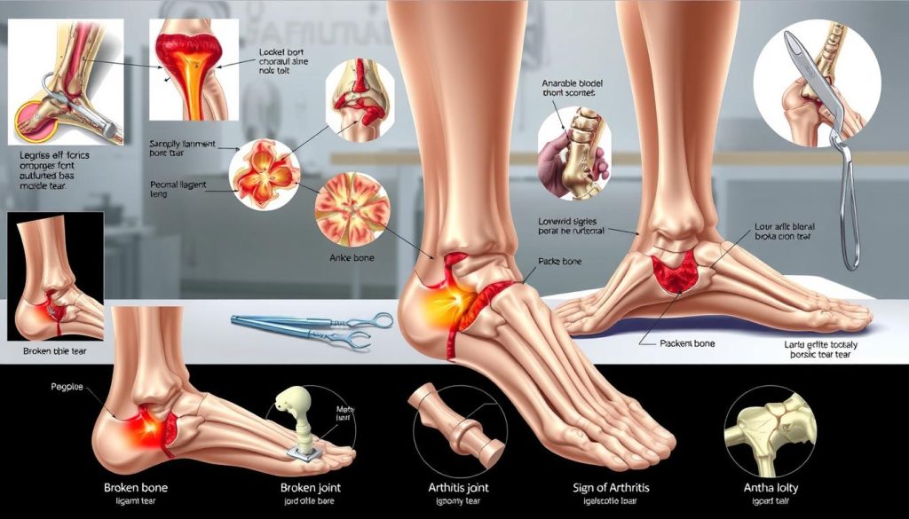 Ankle conditions requiring surgery