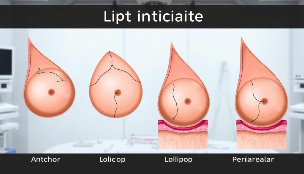 Breast lift incision techniques