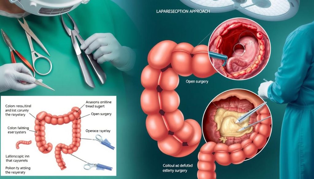 Colon resection surgery techniques