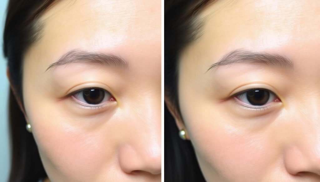 Double eyelid surgery before and after