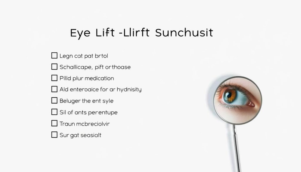 Eye lift surgery preparation checklist