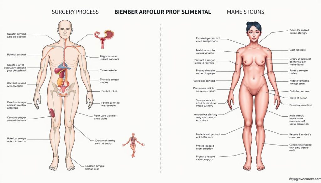 Gender reassignment surgery diagram