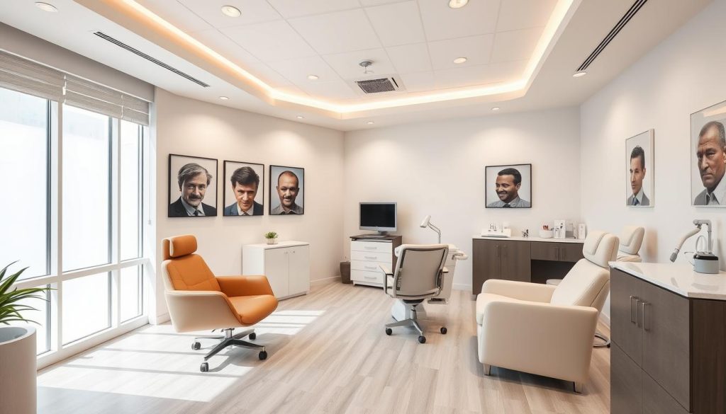 Hair transplant clinic consultation