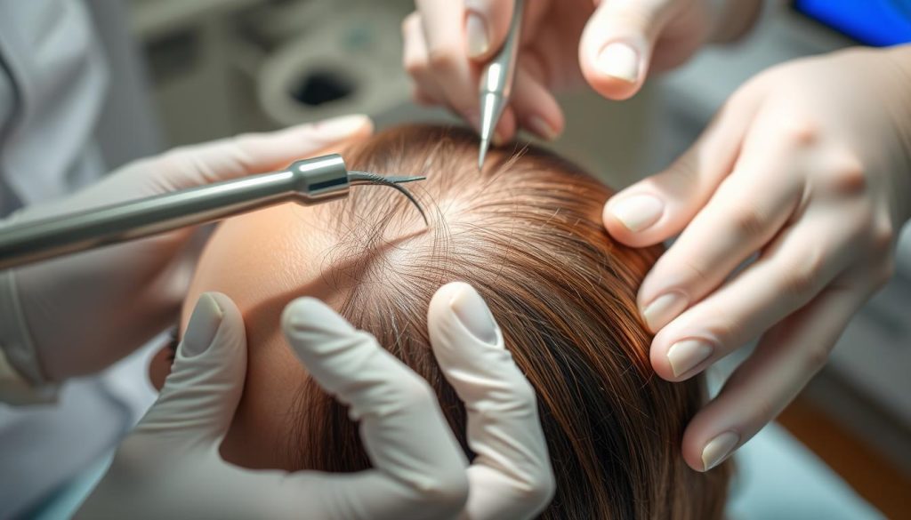 Hair transplant techniques for thinning hair in women