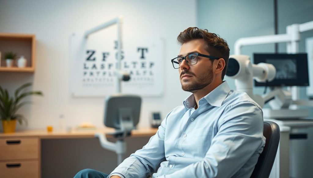 LASIK eye surgery candidate