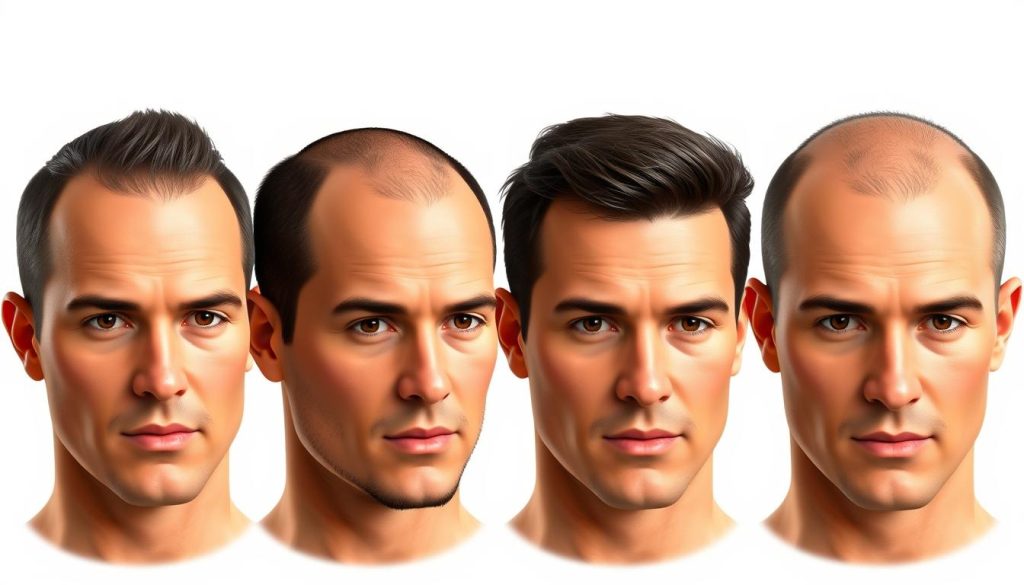 Male pattern baldness progression