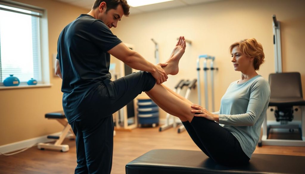 Physical therapy for knee stiffness after replacement