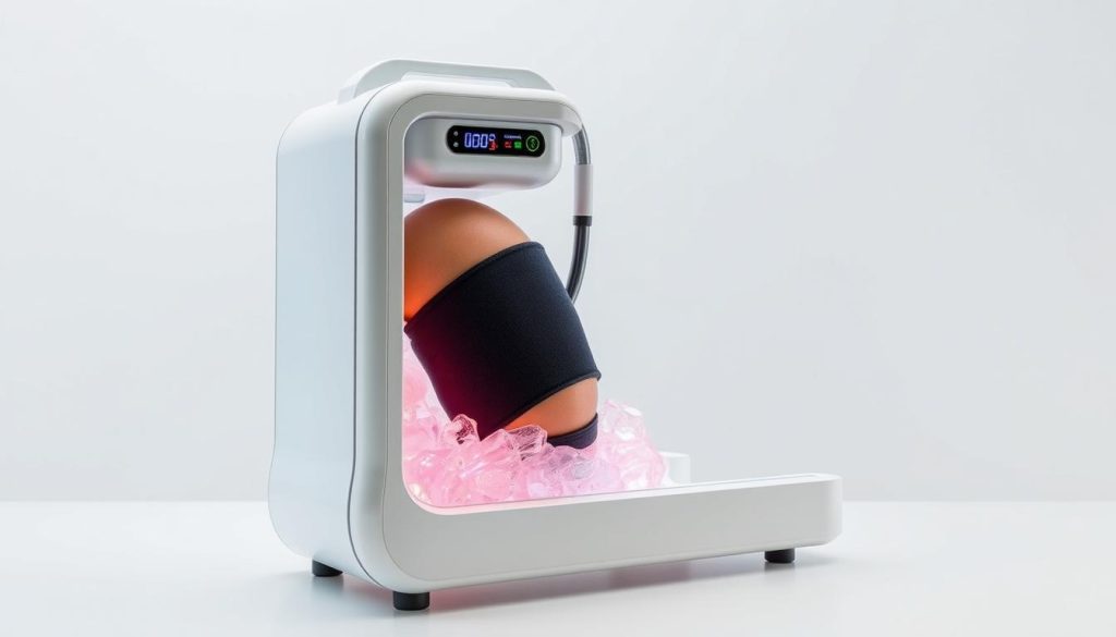 Portable ice therapy system for knee surgery recovery