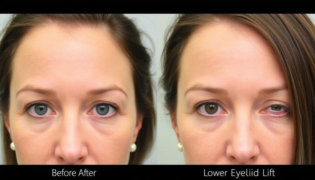 Upper and lower eyelid lift comparison