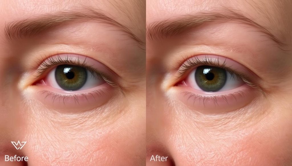 Upper eyelid surgery before and after